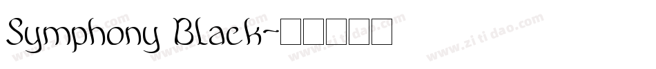 Symphony Black字体转换